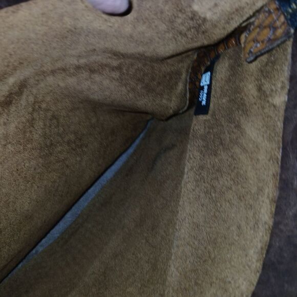 Brave 1992 Leather Envelope Clutch Fold OVER Style Leather TASSEL - Picture 7 of 8